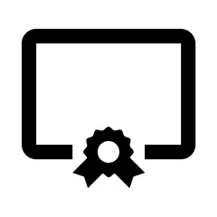 Diploma Certificate Scroll Line Icon