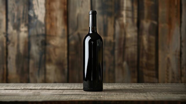 A bottle of red wine styled by Jason Tinacci, captured in a high-definition image with rich tones and elegant presentation, perfect for wine lovers.