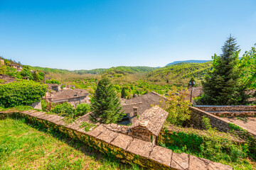 Traditionally houses in the mountains village of Kipoi, Zagori, Greece, near vikos george
