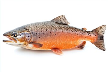 Obraz premium fish salmon on white background