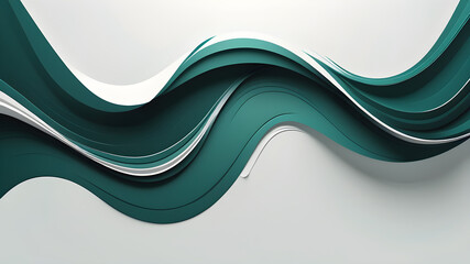 teal white 3d curve abstract background empty space for text ,wallpaper