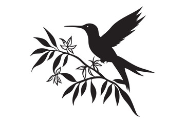 Hummingbird silhouette vector