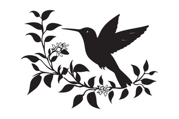 Hummingbird silhouette vector