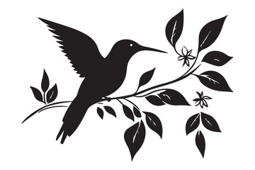Hummingbird silhouette vector