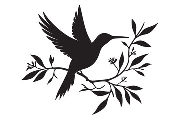 Hummingbird silhouette vector