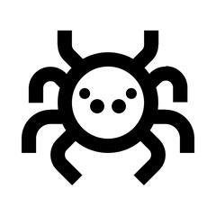 Eight Legs Spider Line Icon