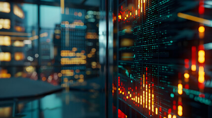 Dynamic Commodity Prices Graph Displayed on Digital Screen, Market Trend Analysis.