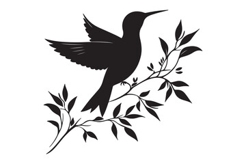 Hummingbird silhouette vector
