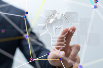 Neural network 3D illustration. Big data and cybersecurity