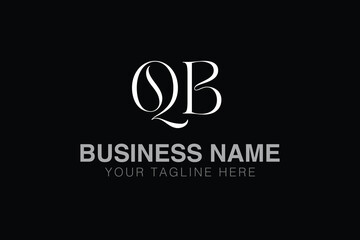 Fototapeta premium QB Q qb initial logo | initial based abstract modern minimal creative logo, vector template image. luxury logotype logo, real estate homie logo. typography logo. initials logo