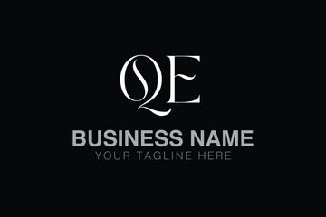 Fototapeta premium QE Q qe initial logo | initial based abstract modern minimal creative logo, vector template image. luxury logotype logo, real estate homie logo. typography logo. initials logo