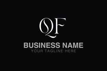 QF Q qf initial logo | initial based abstract modern minimal creative logo, vector template image. luxury logotype logo, real estate homie logo. typography logo. initials logo