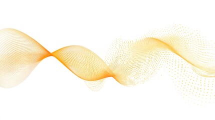 Yellow Radio Frequency Waves on White Background, Abstract Image, Texture, Pattern, Wallpaper, Cover and Screen of Smartphone, Cell Phone, Computer, Laptop, 9:16 and 16:9 Format