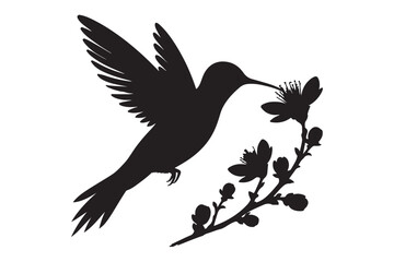 Hummingbird silhouette vector