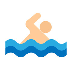 Swimming Lessons Vector Flat Icon Design