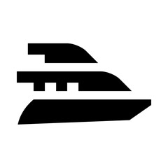 Luxury Yacht Solid Icon