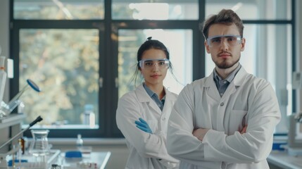 Fototapeta premium the scientists in laboratory