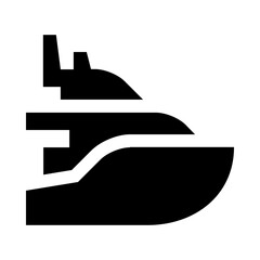 Luxury Yacht Solid Icon