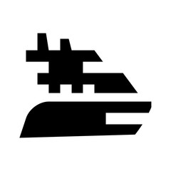 Obraz premium Luxury Yacht Solid Icon
