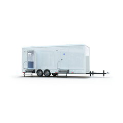 Restroom Trailer 3D Model Rendering Isolated