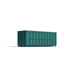 Roll Off Dumpster 3D Model Rendering Isolated 