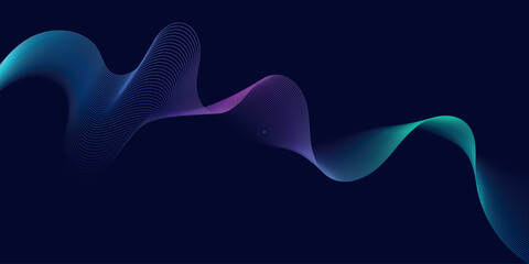 Smooth vector curves of blue, pink, and purple gradient for technology and digital themes
