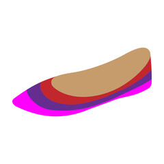 Traditional Indian Footwear (Jutti) Vector Flat Icon Design