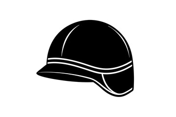 Military helmet on white background