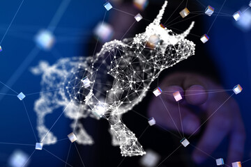 stock market graph business digital