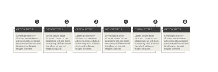 Simply infographic design with 6 options or steps. Infographics for business concept.concept.