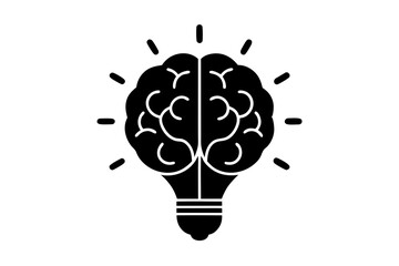 Creative brain Idea and light bulb concept