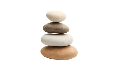 Fototapeta premium Balanced Stack of Smooth River Stones