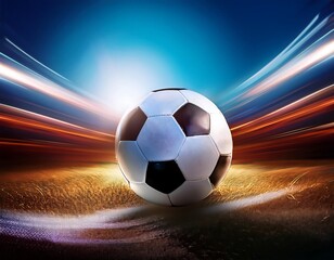 Naklejka premium soccer ball soccer ball motion blur showing speed