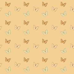 Seamless pattern with butterflies