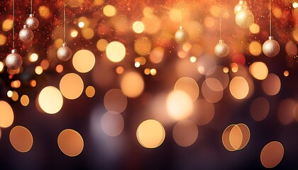Obraz premium bokeh christmas warm festive bokeh christmas background