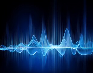Fototapeta premium digital sound waves futuristic sound wave pattern
