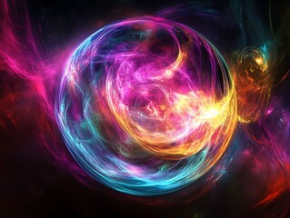 Fototapeta premium Celestial Orb of Radiant Nebula