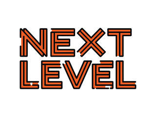 Fototapeta premium Next Level typography graphic design in vector illustration.tshirt,print and other uses