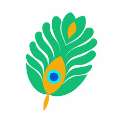 Peacock Feather Black Silhouette Hand-Drawn Sketch Feather Icons Mascot Logo Vector