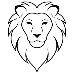 Fototapeta premium abstract lion line art logo vector illustration