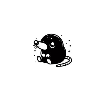 recommend clip art: Creative and Whimsical Mole Line Drawing Doodle Art with Fine Detail and Minimalistic Style, Great for Home Decor, Graphic Design, and Art Prints