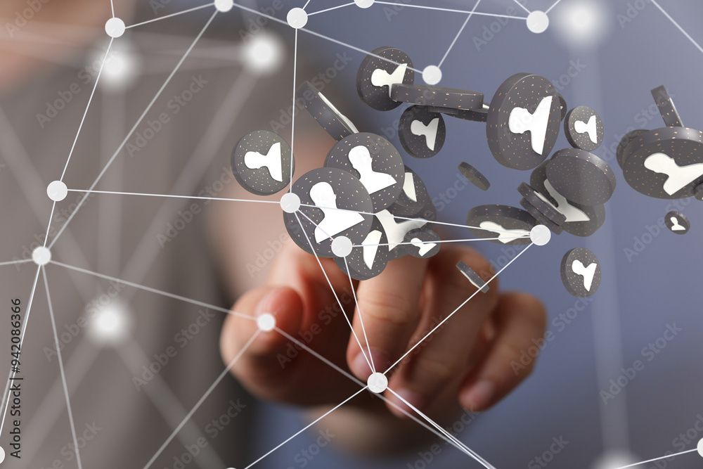 Aufkleber people network structure hr - human resources management and recruitment