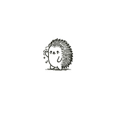 Creative and Whimsical Porcupine Line Drawing Doodle Art with Fine Detail and Minimalistic Style, Great for Home Decor, Graphic Design, and Art Prints