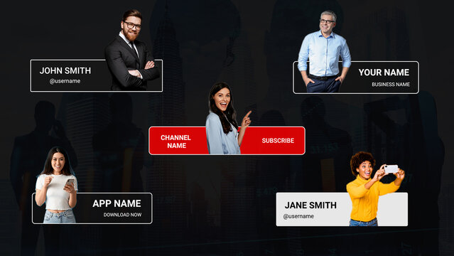 Modern Sliding Lower Third For Transparency Pictures