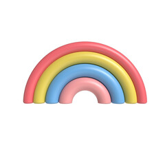 Arco íris 3D cartoon 
