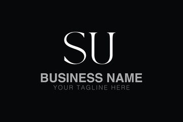 SU S su initial logo | initial based abstract modern minimal creative logo, vector template image. luxury logotype logo, real estate homie logo. typography logo. initials logo