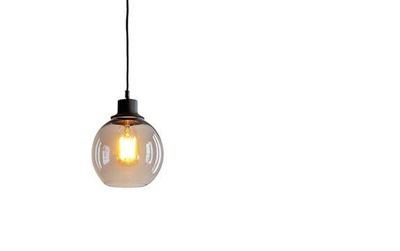 Ceiling hanging lamp isolated on white or transparent background