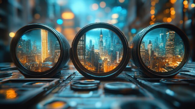 Cityscape Through Camera Lenses