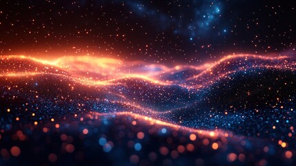 Fototapeta premium Abstract Glowing Particles