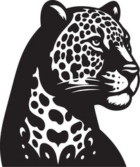 Jaguar silhouette vector style with White Background